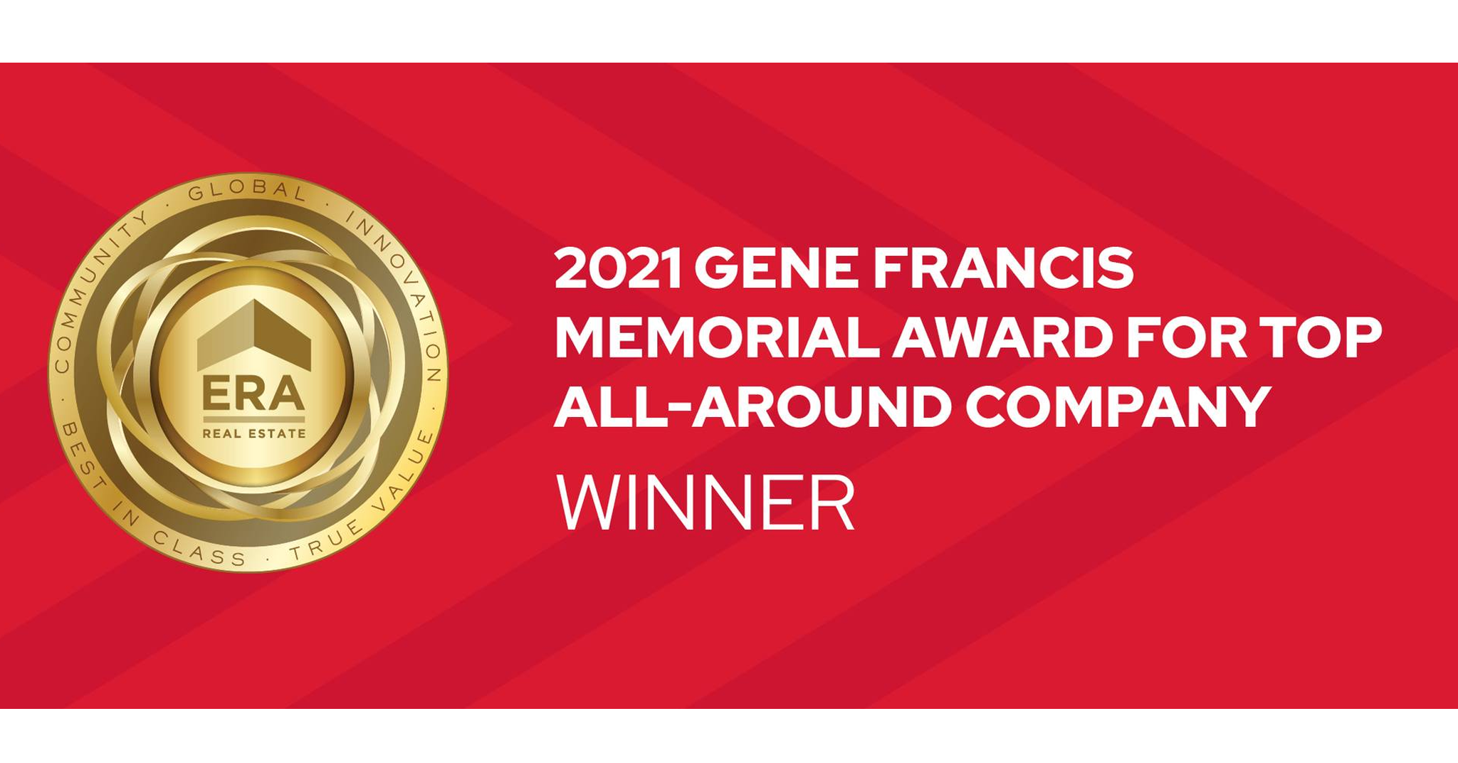 ERA REAL ESTATE NAMES ERA TEAM VP REAL ESTATE WINNER OF GENE FRANCIS MEMORIAL AWARD FOR TOP ALL