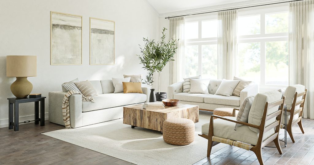 white living room